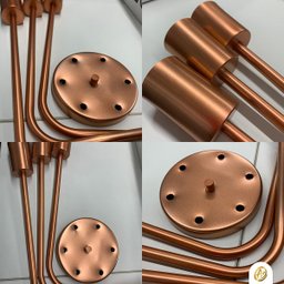 Plafon Aster 6 Hastes Rose | Iluminação Moderna - 2