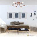 Ver imagem 4 de Plafon Aster 6 Hastes Rose | Iluminação Moderna