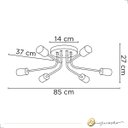 Ver imagem 5 de Plafon Aster 6 Hastes Rose | Iluminação Moderna