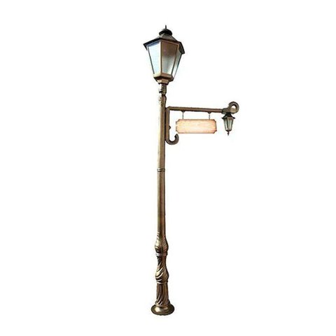 Poste Colonial Kansas para Jardim Alumínio Placa 3,20m