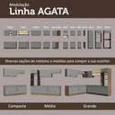 Ver imagem 2 de Armário Aéreo Multiuso 120cm 2 Portas Rustic/cinza Agata Madesa Rustic/cinza