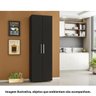 Armário para Cozinha Multiuso Curitiba com 2 Portas - Preto - 6