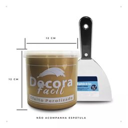 Cimento Queimado com Efeito Perolizado Decora Fácil 1kg - Ouro Brasil - 6