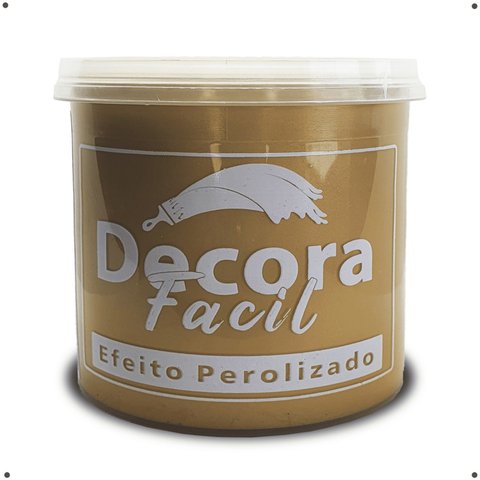 Cimento Queimado com Efeito Perolizado Decora Fácil 1kg - Ouro Brasil
