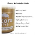 Ver imagem 5 de Cimento Queimado com Efeito Perolizado Decora Fácil 1kg - Ouro Brasil