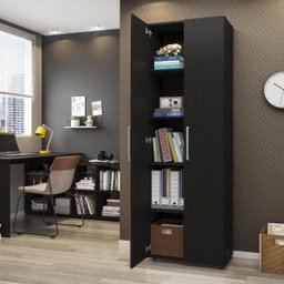 Armário para Escritório Multiuso Curitiba 2 Portas - Preto - 1