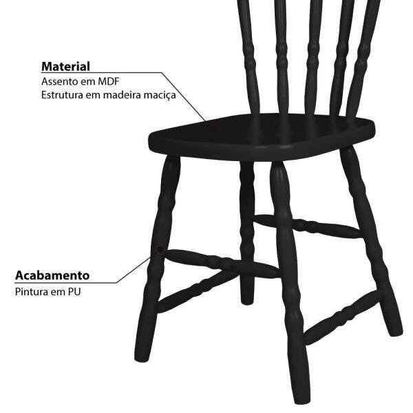 Cadeira Country Preta - 2