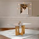 Ver imagem 1 de Mesa de Jantar 6 Lugares Barcelona com Tampo de Vidro 160cm