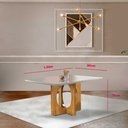 Ver imagem 4 de Mesa de Jantar 6 Lugares Barcelona com Tampo de Vidro 160cm