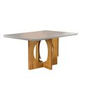 Ver imagem 3 de Mesa de Jantar 6 Lugares Barcelona com Tampo de Vidro 160cm