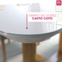 Ver imagem 2 de Mesa de Jantar 6 Lugares Barcelona com Tampo de Vidro 160cm