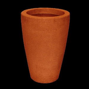 Vaso Decorativo Plastico Cone Riscato 55 Terracota