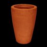 Vaso Decorativo Plastico Cone Riscato 55 Terracota - 1