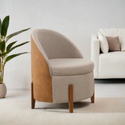 Poltrona Reforçada Moderna Rubi Sala, Quarto e Recepção - 1
