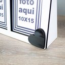 Ver imagem 4 de Porta-Retrato Decorativo em MDF Branco e Preto Love - 10x15 cm