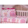 Kit Berço Trança Casinha Rosa Sublimado 9 Peças - 2