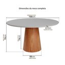 Ver imagem 4 de Conjunto Mesa com 4 Cadeiras de Madeira Maciça Rattan Natural e Estofada Daren Espresso Móveis