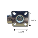 Ver imagem 4 de Rodízio Rodinha Grande Giratório Placa Base Aço Roda Borracha Diâmetro 200mm 8" Altura 245mm