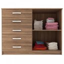 Ver imagem 4 de Cômoda 2 Portas 5 Gavetas Evidência Móveis