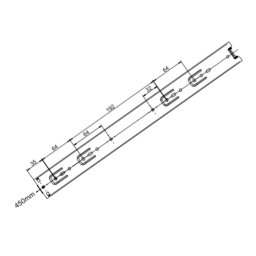 Corrediça Trilho de Gaveta Telescópica Soft Closing Soprano P/gavetas - 45x4,5cm - Kit C/4 Pares - 4