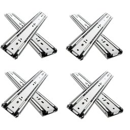 Corrediça Trilho de Gaveta Telescópica Soft Closing Soprano P/gavetas - 45x4,5cm - Kit C/4 Pares - 1