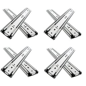Corrediça Trilho de Gaveta Telescópica Soft Closing Soprano P/gavetas - 45x4,5cm - Kit C/4 Pares