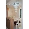 Lustre em Cristais Moderno Legítimos Para Mesa de Jantar com base em inox espelhado de sobrepor - 1