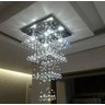 Lustre em Cristais Moderno Legítimos Para Mesa de Jantar com base em inox espelhado de sobrepor - 4
