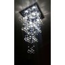 Lustre em Cristais Moderno Legítimos Para Mesa de Jantar com base em inox espelhado de sobrepor - 5