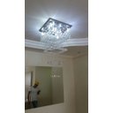 Ver imagem 3 de Lustre Moderno Legítimos Para Sala de Jantar Já montado Base Quadrada
