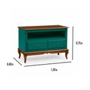 Ver imagem 2 de Rack para TV até 50 Polegadas 120 cm 2 Gavetas Pés Luis Xv em Madeira + Nicho