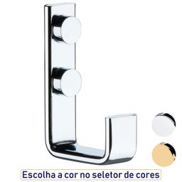 Gancho Cabide Toalheiro Fixação Parafuso Aço Piatina - Cromado - 5