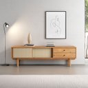 Ver imagem 1 de Rack Tv 75 Sala 2 Gav Madeira Telinha Freijó Simona Idimex