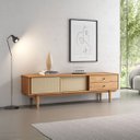 Ver imagem 2 de Rack Tv 75 Sala 2 Gav Madeira Telinha Freijó Simona Idimex