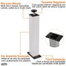 Kit 4 Pés Reguláveis para Móveis em Alumínio 24cm Balcões - 5