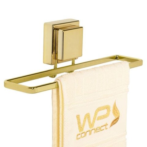 Toalheiro Dourado De Mão e Rosto Fixação Por Ventosa Wp
