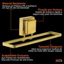 Ver imagem 4 de Toalheiro Dourado De Mão e Rosto Fixação Por Ventosa Wp