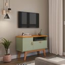 Ver imagem 1 de Rack Sirius 0.90 para Sala Tv 32 Polegadas - 3 Cores:alecrim/cinamomo