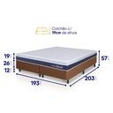 Ver imagem 3 de Conjunto Box Marrom Durban Azul Espuma D28 King 193x203x57 - King House
