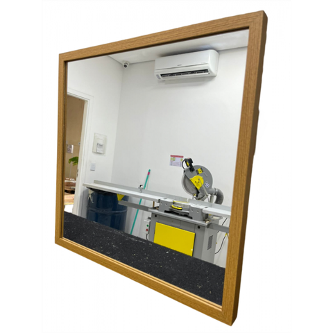 Módulo Espelho Decorativo 50x50cm TaColado Moldura Madeira