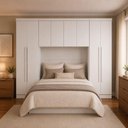 Ver imagem 1 de Guarda Roupa Casal Safira 8 Portas de Bater 6 Gavetas MDF Neve