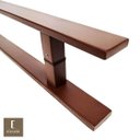 Ver imagem 3 de Puxador Para Portas Duplo em Aço Inox 304 Modelo Clean Corten para portas: pivotantes/madeira/ - 1,2