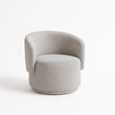 Ver imagem 2 de Poltrona Orgânica Bouclé Cinza Escuro para Sala Quarto Recepção Confortável Elegante Divani