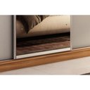Ver imagem 5 de Guarda Roupa 3 Portas de Correr (1 C/ Espelho) e 2 Gavetas Moema Flex Amêndola/nude ou Preto - Dem