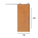 Ver imagem 3 de Porta Correr 11 Trilho Soft Aparente Puxador Tubo 60cm 110cm x 210cm Concept Rodam Abertura Esquerda Branco