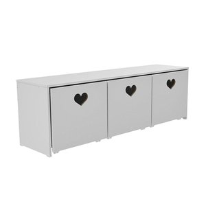 Rack com Baús de Brinquedos Infantil Menina Mariana 100% Mdf