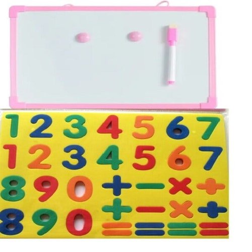 Quadro branco magnetico infantil lousa com numeros e caneta de