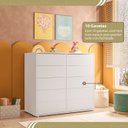 Ver imagem 7 de Cômoda para Quarto Infantil 10 Gavetas Melinda Branco