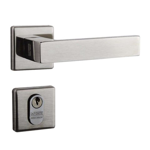 Conjunto Fechadura 456 La Fonte Externa Inox Lixado