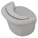 Ver imagem 2 de Poltrona Decorativa 93cm Redonda Rubia Linho Cinza